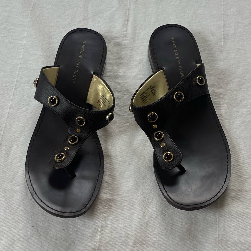 Brown leather strapped sandals women’s summer - Picture 2 of 7